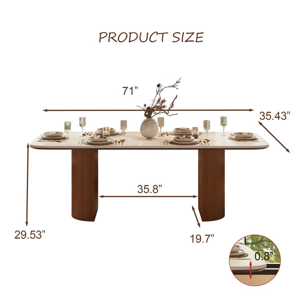 Latitude Run Noaah Modern Dining Table