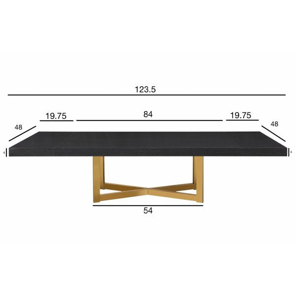 Maximo Dining Table - Black/Gold