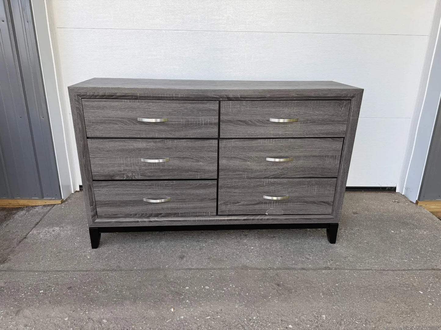 Finley Grey Wood 37" 6 Drawer Dresser