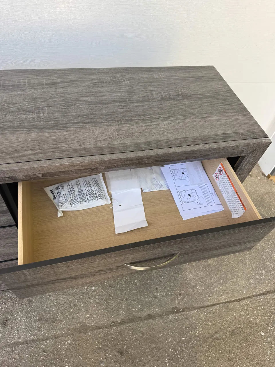 Finley Grey Wood 37" 6 Drawer Dresser