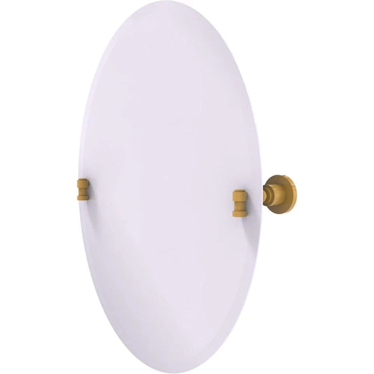 Allied Brass WS-91-SGL Frameless Oval Tilt Mirror, Spanish Gold